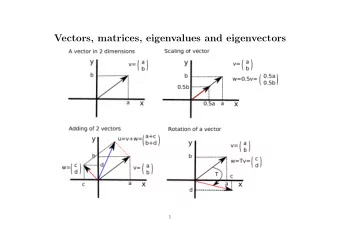 Vectors, matrices, eigenvalues and eigenvectors  1  1  2    0 . 5  2