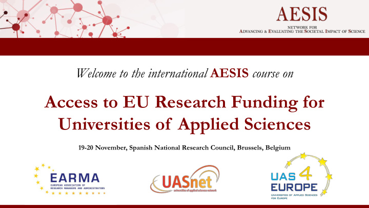access to eu research funding for