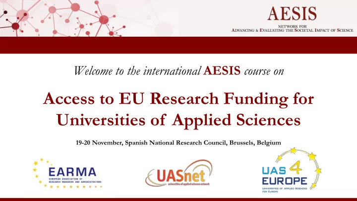 access to eu research funding for