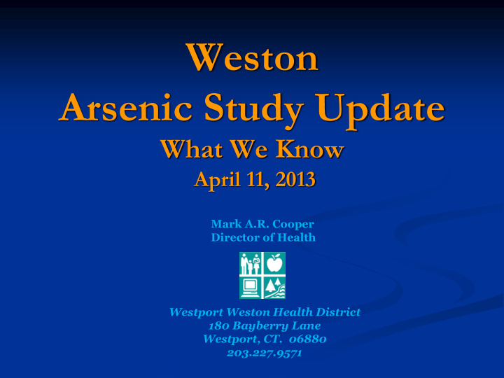 arsenic study update