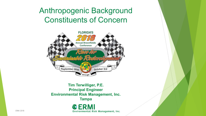 anthropogenic background constituents of concern