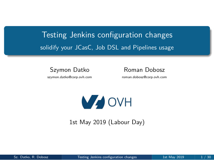 testing jenkins configuration changes