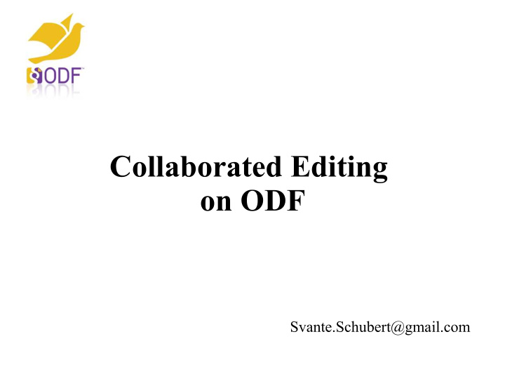 collaborated editing on odf