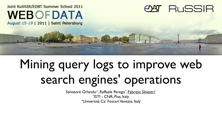 mining query logs to improve web search engines operations