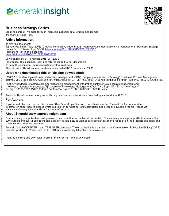 business strategy series