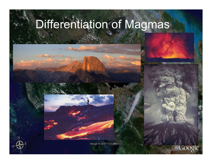 differentiation of magmas chemical variations magmas