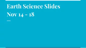 Earth Science Slides  Nov 14 - 18  Nov 14 and 15  DO-NOW  Put ALL your items on the shelves