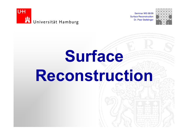 s surface f reconstruction digitalisierung