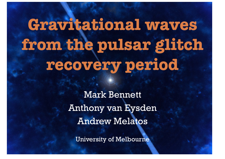 gravitational waves from the pulsar glitch recovery period