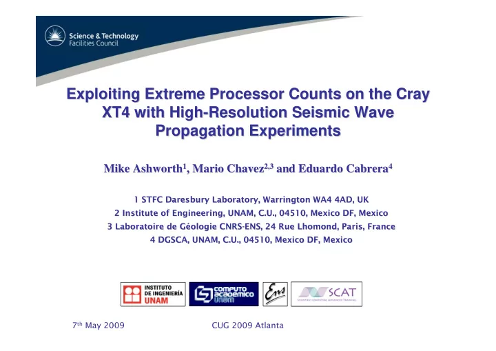 exploiting extreme processor counts on the cray