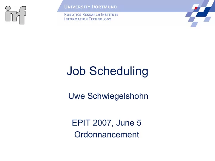 job scheduling