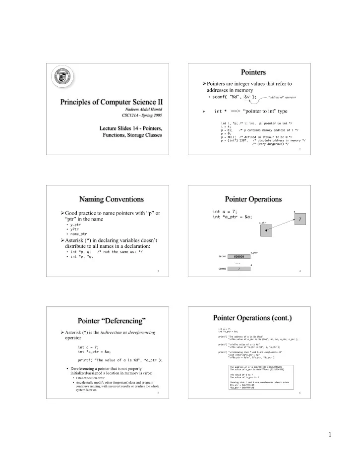 pointers