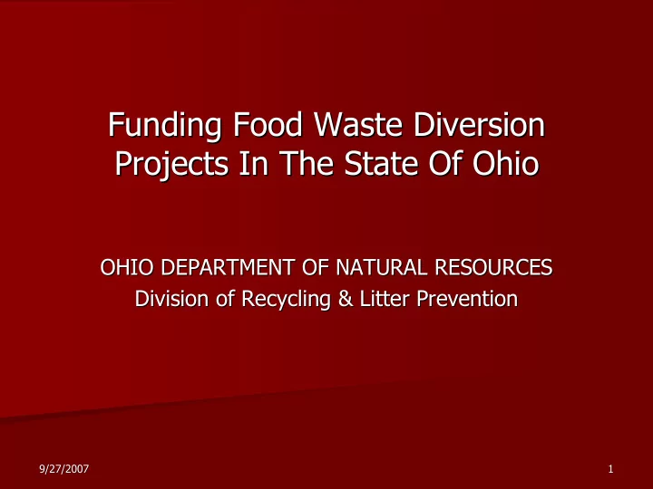 funding food waste diversion funding food waste diversion