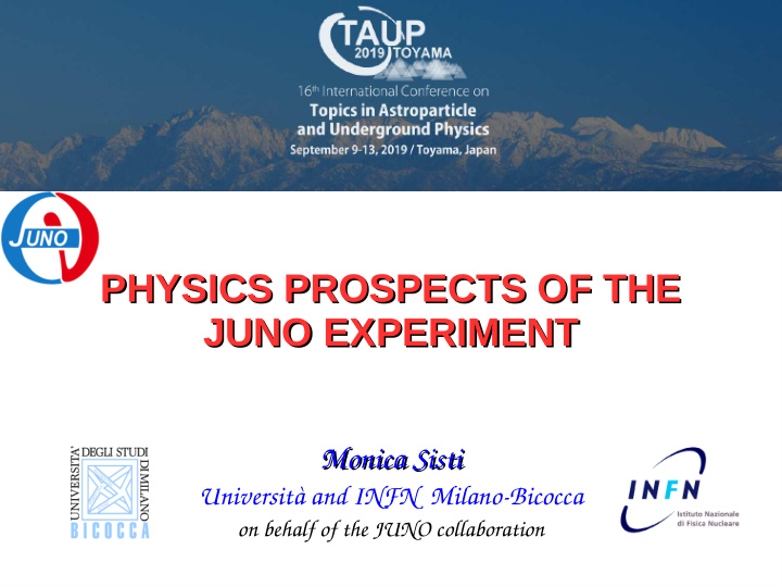 physics prospects of the physics prospects of the juno