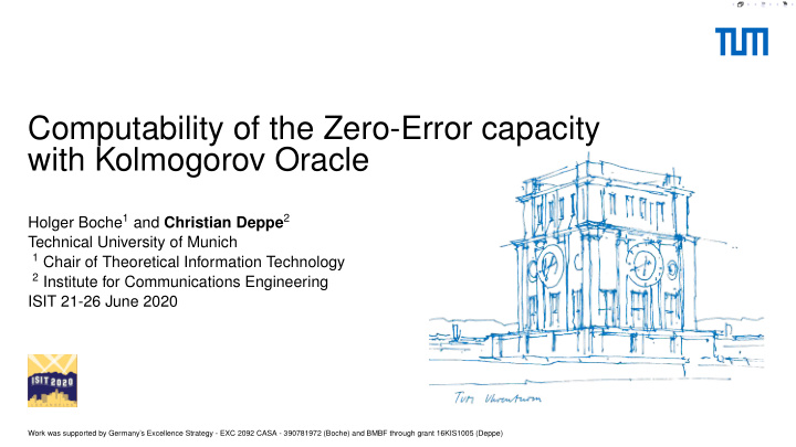 computability of the zero error capacity with kolmogorov