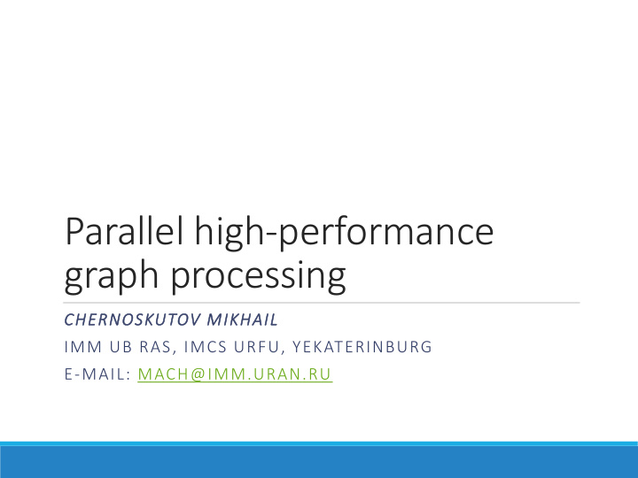 graph processing