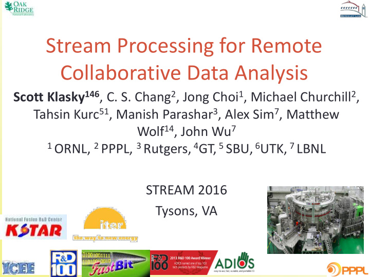 stream processing for remote