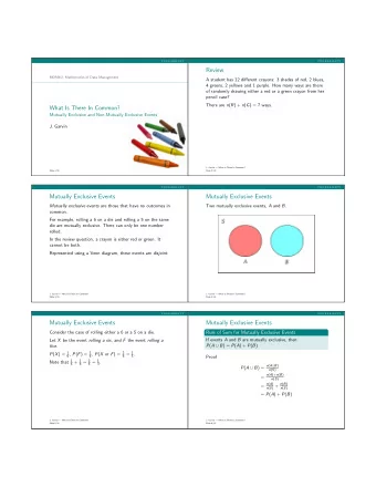 Review  MDM4U: Mathematics of Data Management  A student has 12 different crayons: 3 shades of red,
