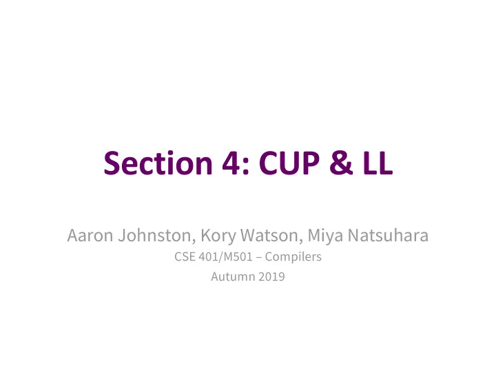 section 4 cup ll