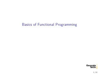 Basics of Functional Programming  1 / 12  A Motivating Example: Cafe  1  class Cafe {  2  def