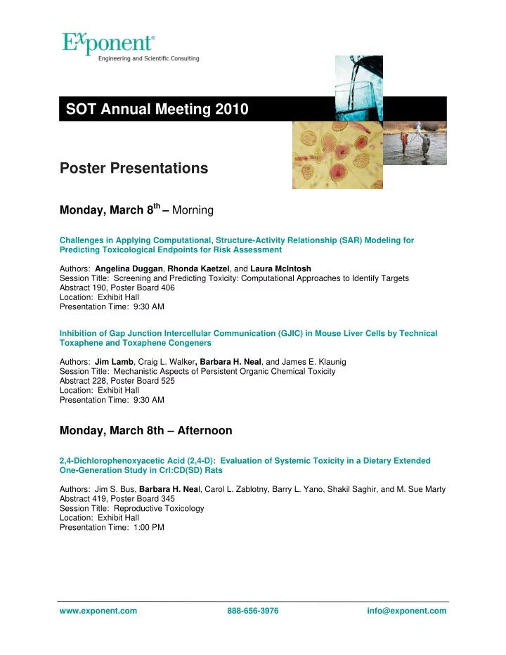 sot annual meeting 2010