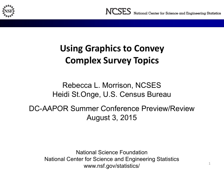 using graphics to convey h complex survey topics