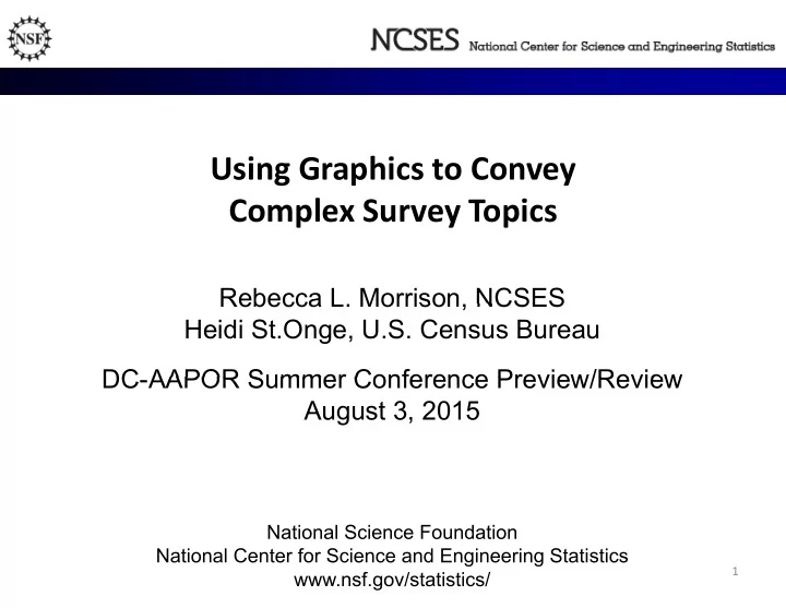 using graphics to convey h complex survey topics