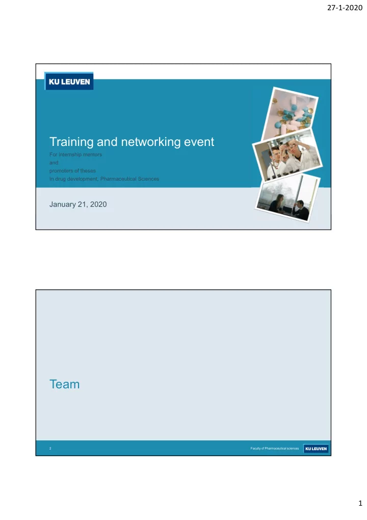 training and networking event