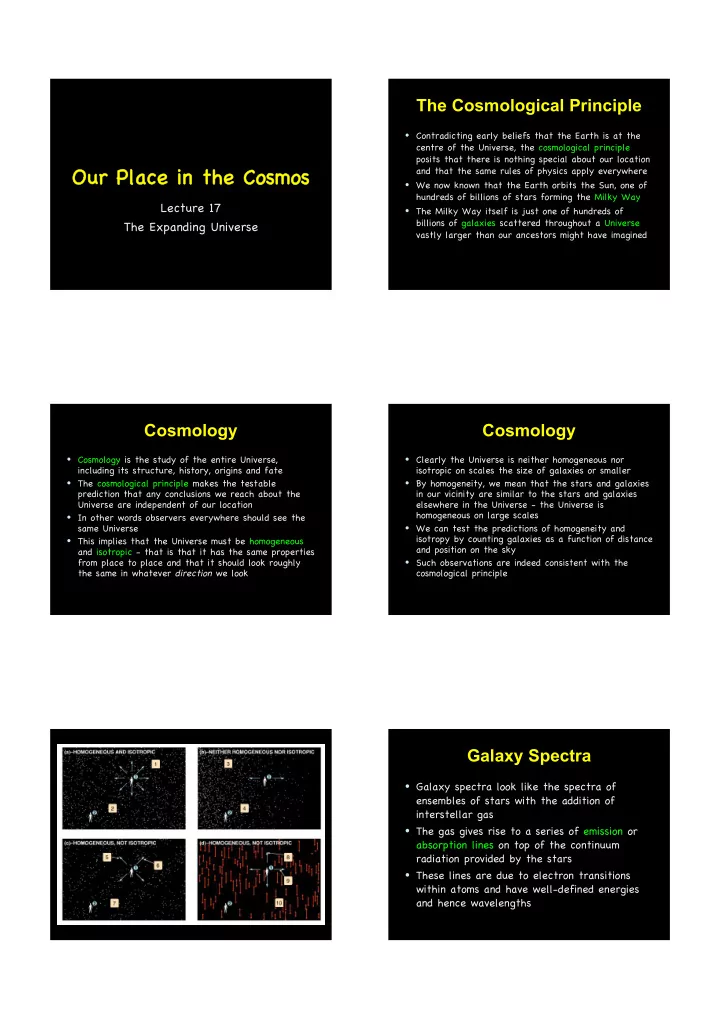 our place our place in in the the cosmos cosmos