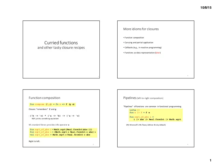 curried functions