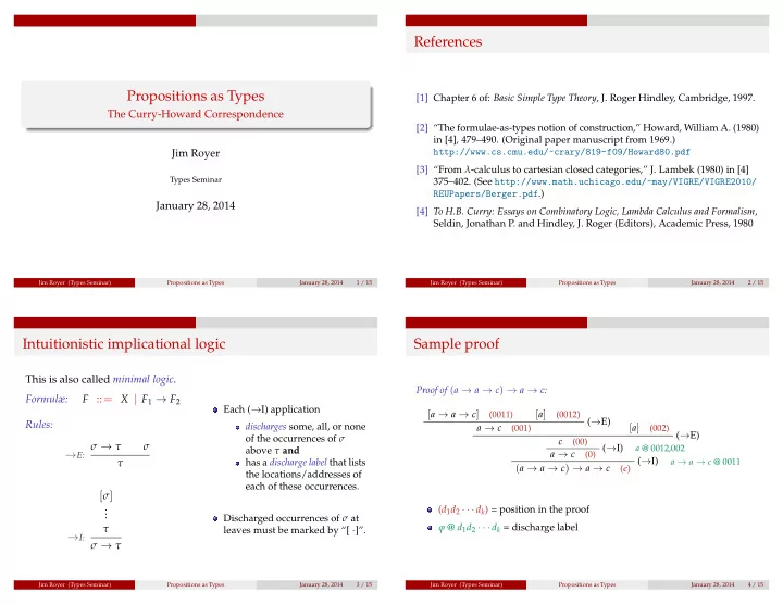 references propositions as types