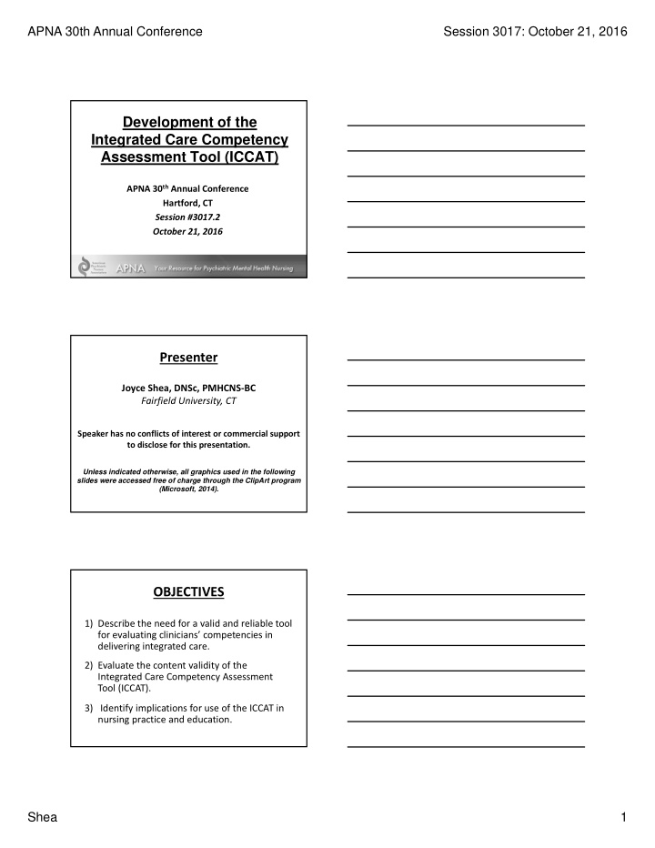 development of the integrated care competency assessment