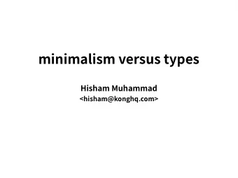 mi  n  i  ma  l  i  s  m  v  e  r  s  u  s  t  y  p  e  s  H  i  s  h  a  m  Mu  h  a  mma  d  &lt;