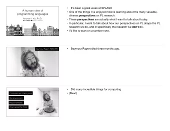 A human view of  One of the things Ive enjoyed most is learning about the many valuable,