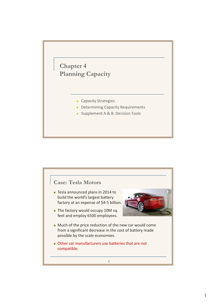 chapter 4 planning capacity