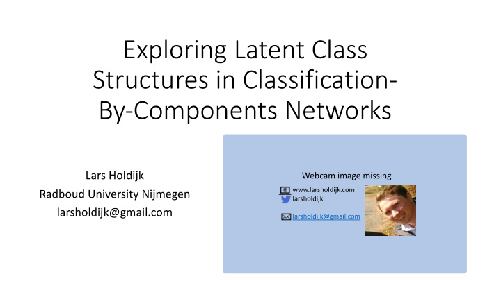 exploring latent class structures in classification by