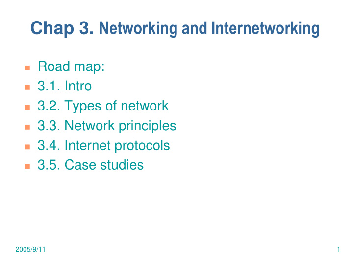 chap 3 networking and internetworking