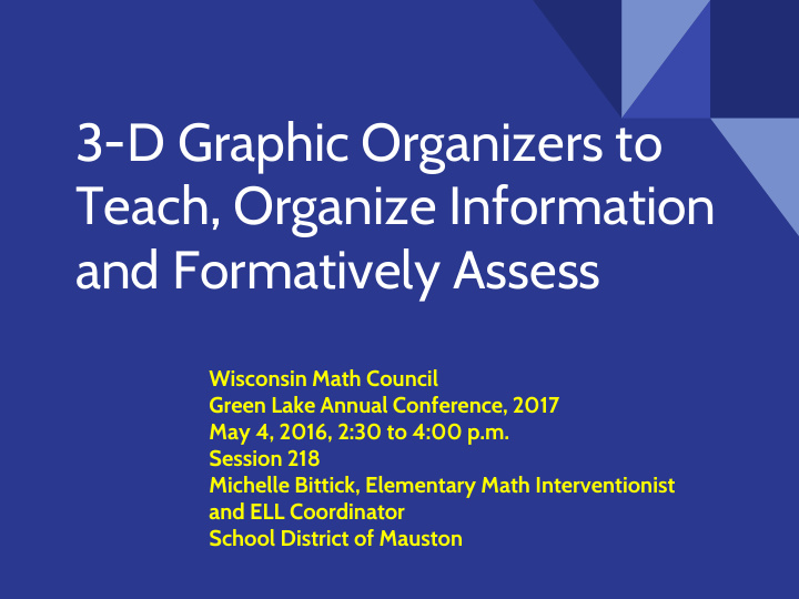 teach organize information