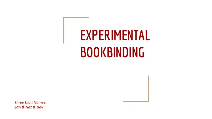 experimental