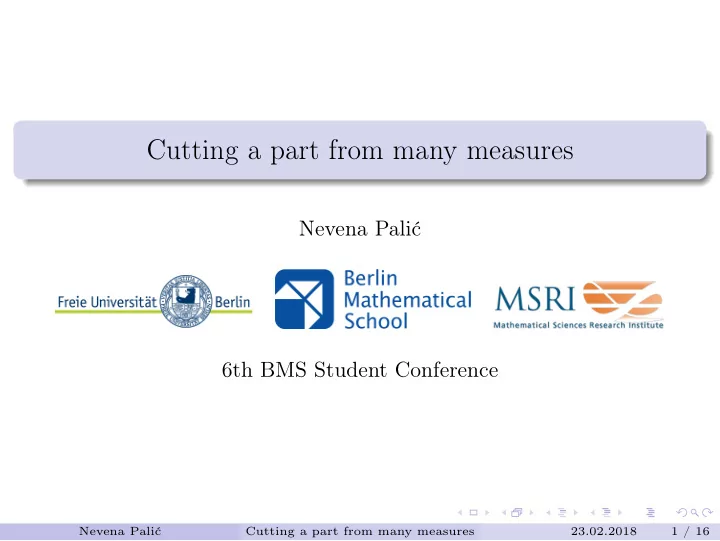 cutting a part from many measures