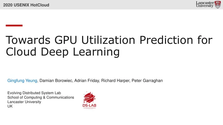 cloud deep learning