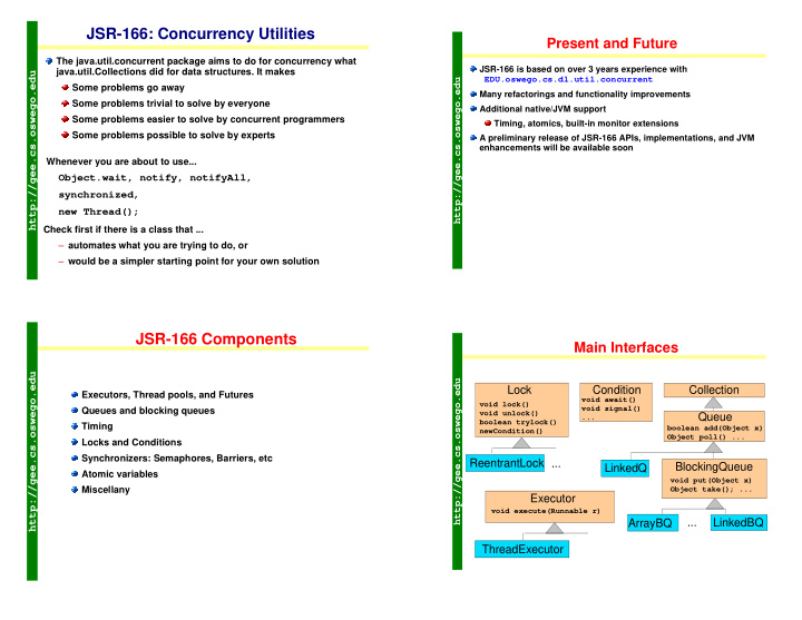 jsr 166 concurrency utilities