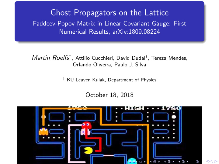 ghost propagators on the lattice