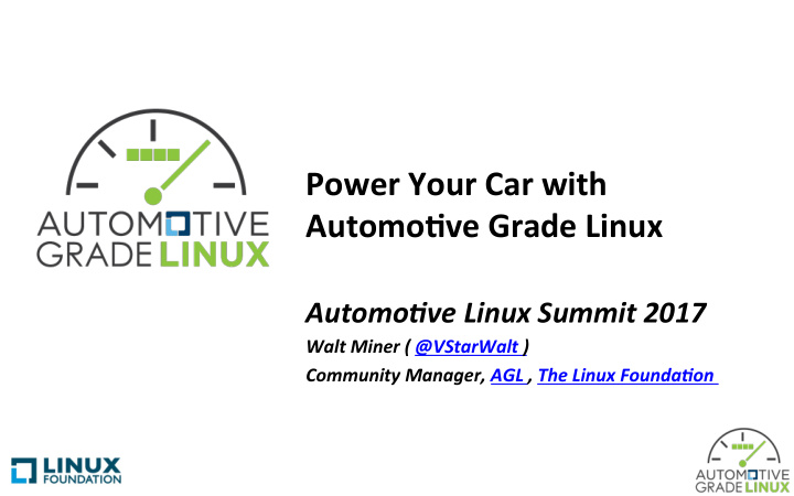 power your car with automo0ve grade linux