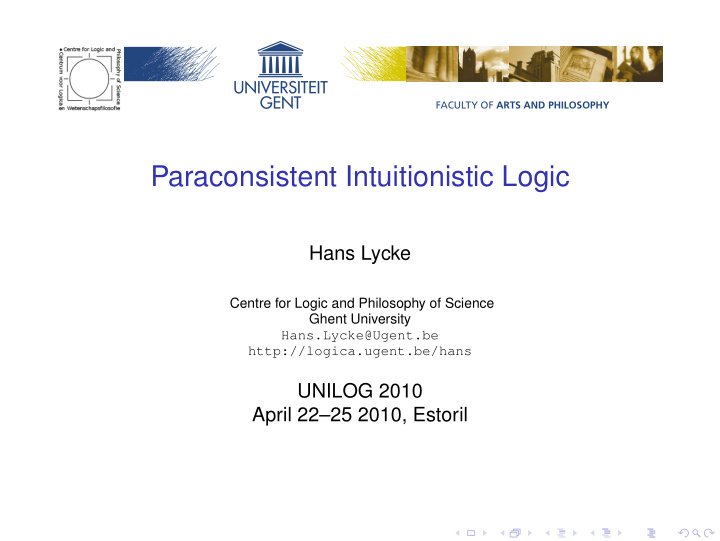 paraconsistent intuitionistic logic