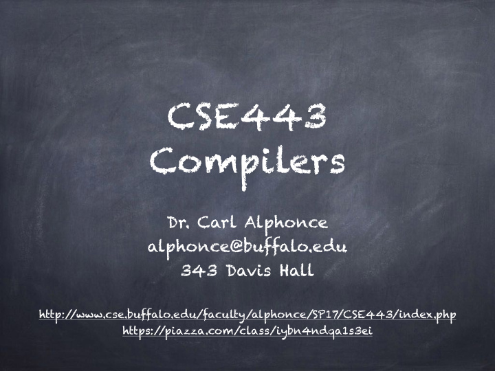 cse443 compilers