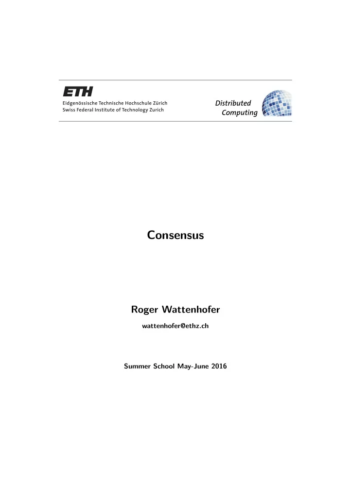 consensus