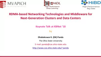 RDMA-based Networking Technologies and Middleware for  Next-Generation Clusters and Data Centers