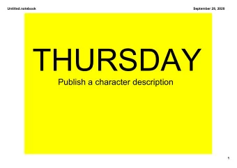 THURSDAY  Publish a character description  1  SPELLING  We will be learning to spell:  Words ending