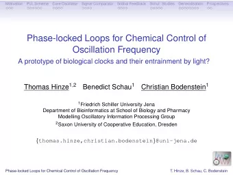 Phase-locked Loops for Chemical Control of  Oscillation Frequency  A prototype of biological clocks